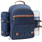 4 Shoulder Strap Picnic Backpack With Blanket 12.5'' x 8.6'' x 15.6''