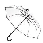 ABS Handle 47 Inch Clear Umbrella Large Auto Open Windproof